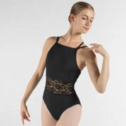 Basilica Harmony Leotard -Revolution Shop baw0295 harmony blk frt