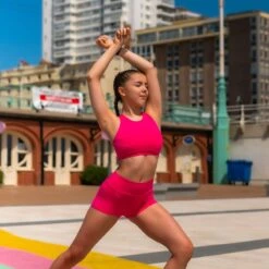 Basilica Pessa Active Shorts -Revolution Shop baw0616 damia baw0814 pessa fucshia front 1