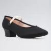 Bloch Tempo Cuban Heel Canvas Character Shoe Black -Revolution Shop bl325 black 2