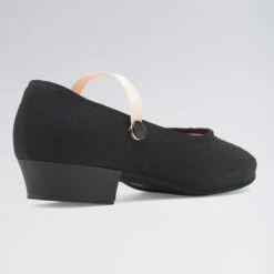 Bloch Accent Low Heel Canvas Character Shoe Black -Revolution Shop bl326 black 4