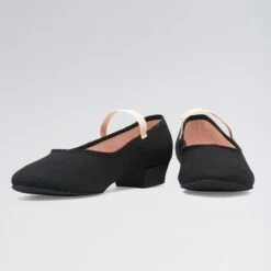 Bloch Accent Low Heel Canvas Character Shoe Black -Revolution Shop bl326 black 5