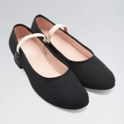Bloch Accent Low Heel Canvas Character Shoe Black -Revolution Shop bl326 black 6