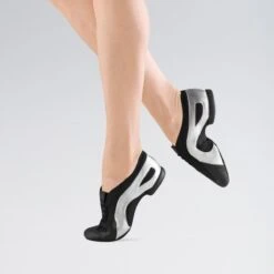 Bloch Slipstream Slip On Jazz Shoes -Revolution Shop bl485 black silver 1