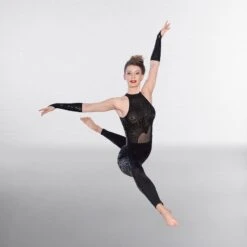 1st Position Flame Sequin Keyhole Backed Catsuit -Revolution Shop black dw15 94 6