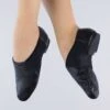 1st Position Split Sole Stretch Jazz Shoe -Revolution Shop black sjseb 1
