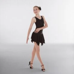 1st Position Practice Ballroom Skirt -Revolution Shop black skbr0007 black 1