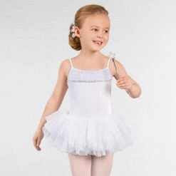 Bloch Desdemona Girls Tutu Leotard -Revolution Shop blcl7120wht f1 ids12
