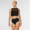 Bloch Emiko High Neck Open Back Crop Top