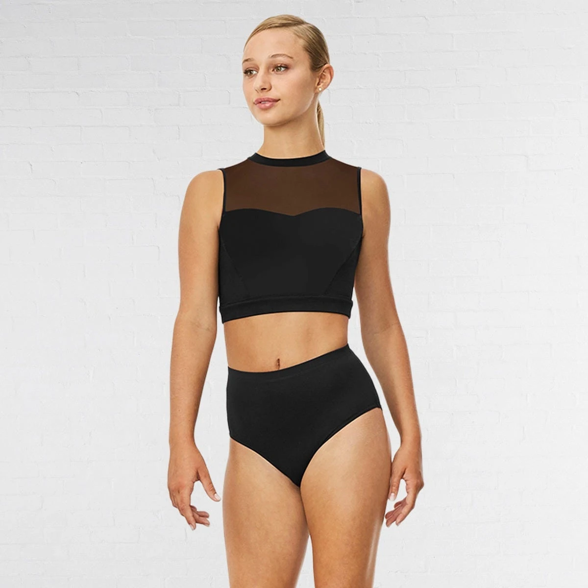 Bloch Emiko High Neck Open Back Crop Top 3 Bloch Emiko High Neck Open Back Crop Top
