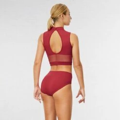 Bloch Chiaki Keyhole Back Tank Crop Top -Revolution Shop blz7820 red back 1