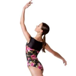 Dans-ez Short Sleeve Floral Leotard 5 Dans-ez Short Sleeve Floral Leotard -Revolution Shop bmlf 9232