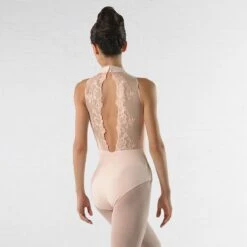 Ballet Rosa Amelie High Neck Leotard With Scallop Lace Open Back -Revolution Shop bramelie ppnk back 1