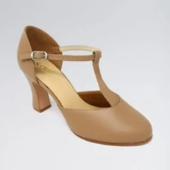 So Danca Leather T-Strapped 3 Inches Heel Character Shoes -Revolution Shop caramel sdch98 car 1