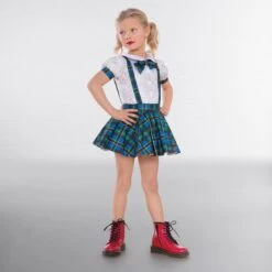1st Position Tartan Schoolgirl Outfit With Bow