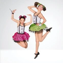 Sequin Bodice Polka Dot Dress With Pants