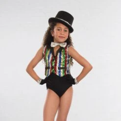 1st Position Sequin Multi Stripe Waist Coat 7 1st Position Sequin Multi Stripe Waist Coat -Revolution Shop cogl0038 child1 4