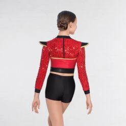1st Position Red Sequin Sleeved Soldier Jacket 10 1st Position Red Sequin Sleeved Soldier Jacket -Revolution Shop cogl0085 25 3