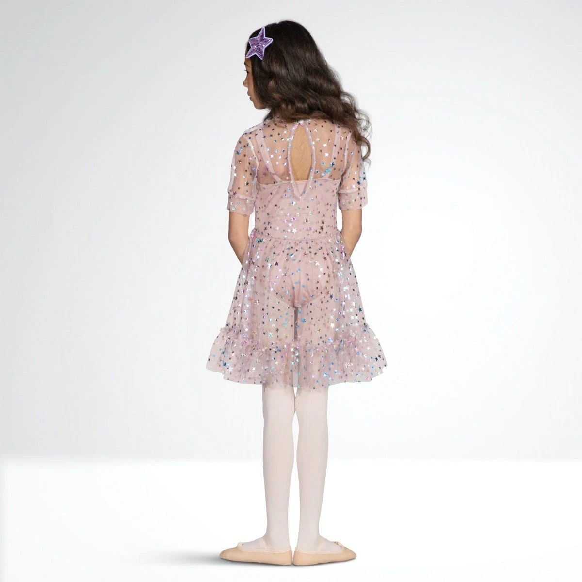 1st Position Sheer Star Tulle Dress With Matching Leotard 8 1st Position Sheer Star Tulle Dress With Matching Leotard - Image 6