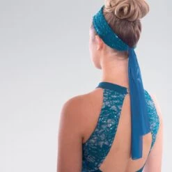 1st Position Sequin Lace Insert Culottes Jumpsuit -Revolution Shop cold0041 teal 4