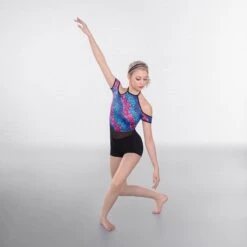 1st Position Multi Print Mesh Panel Unitard -Revolution Shop cold0047 48 2