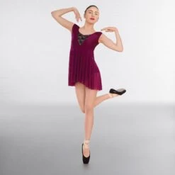 1st Position Lace Panel Lyrical Dress 11 1st Position Lace Panel Lyrical Dress -Revolution Shop cold0050 front 2