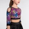 1st Position Cold Shoulder Multi Crop Top And Skirt Two Piece -Revolution Shop coub0012 16 2
