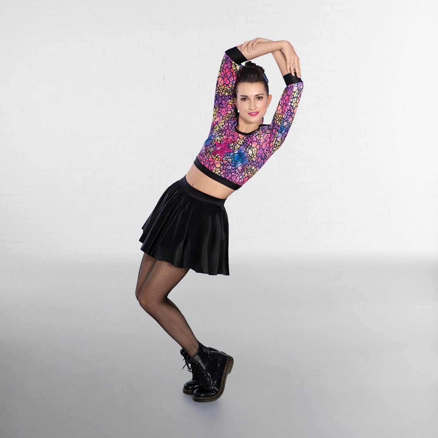 1st Position Cold Shoulder Multi Crop Top And Skirt Two Piece 5 1st Position Cold Shoulder Multi Crop Top And Skirt Two Piece - Image 3