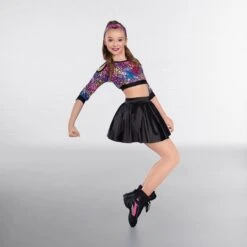 1st Position Cold Shoulder Multi Crop Top And Skirt Two Piece 9 1st Position Cold Shoulder Multi Crop Top And Skirt Two Piece -Revolution Shop coub0012 9 2