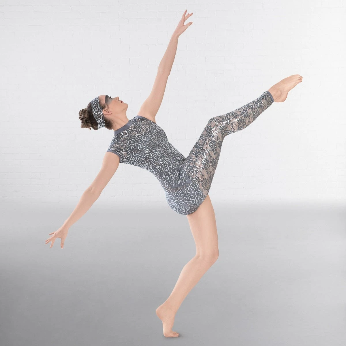 1st Position Asymmetric Sequin Lace Contemporary Catsuit 3 1st Position Asymmetric Sequin Lace Contemporary Catsuit