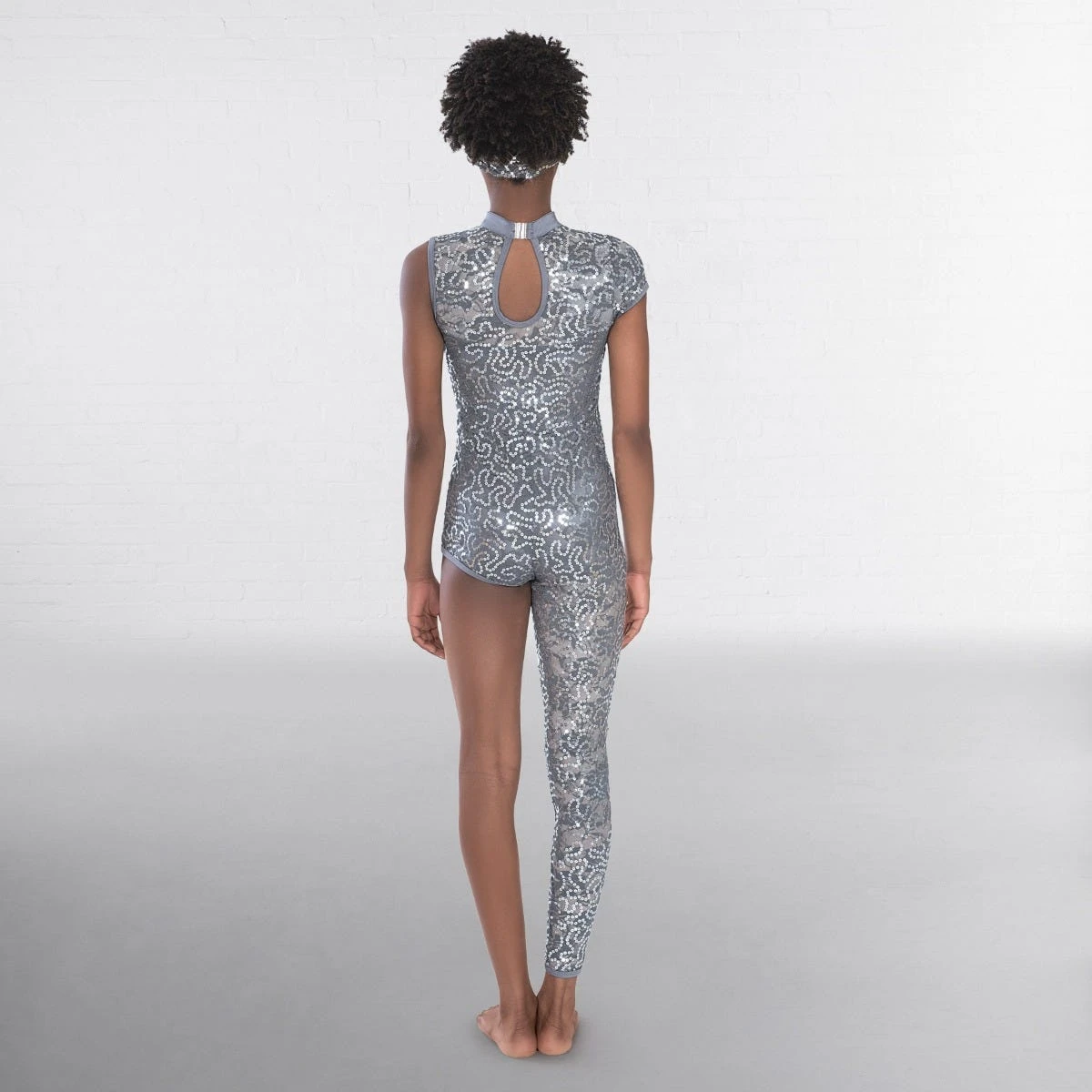 1st Position Asymmetric Sequin Lace Contemporary Catsuit 4 1st Position Asymmetric Sequin Lace Contemporary Catsuit - Image 2