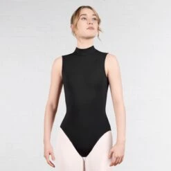 Harmony By 1st Position Polo Neck Low Back Leotard