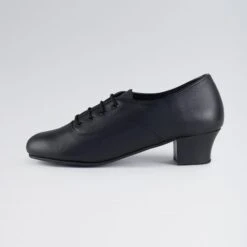 1st Position Leather Cuban Heel Oxford Shoes