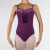Intermezzo Velour Panelled Camisole Leotard 2 Intermezzo Velour Panelled Camisole Leotard -Revolution Shop im31542 garnet purple