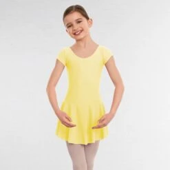 1st Position Maddy Skirted Cap Sleeve Leotard (Matt Nylon) 20 1st Position Maddy Skirted Cap Sleeve Leotard (Matt Nylon) -Revolution Shop lemon q15 le 1 3