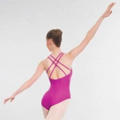 1st Position Ellie Double Strap Leotard (Matt Nylon) -Revolution Shop magenta pro101 mag back 1
