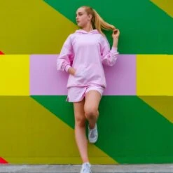 ONYRO Kangaroo Summer Pink Organic Hoodie -Revolution Shop on012 pink 4