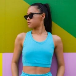 ONYRO Pastel Longline Scoop Neck Sports Bra -Revolution Shop on10 mint
