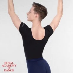 RAD Approved Scoop Neck Cap Sleeved Thong Back Leotard -Revolution Shop rad202 black back 21