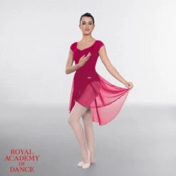 RAD Approved Semi Sheer Skirt With Wrapover Detail -Revolution Shop rad205 burgundy 21