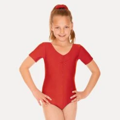 Roch Valley Jeanette Short Sleeved Leotard -Revolution Shop red rvjea red 3