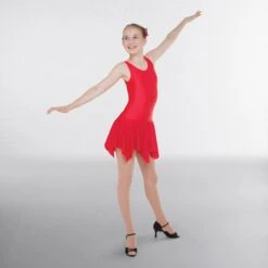 1st Position Practice Ballroom Skirt -Revolution Shop red skbr0007 red 1