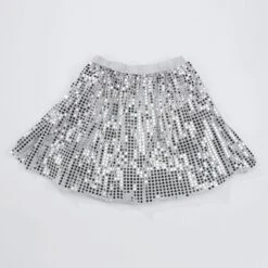 Sequin Pull On Skirt (Adult One Size) -Revolution Shop silver w1202 silver 12