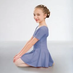 1st Position Hannah Skirted Leotard Cotton -Revolution Shop sky blue q12 sky blue 1 1