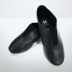 Leather Jazz Front Gusset Elasticated Shoes