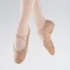 1st Position Pink Leather Split Sole Ballet Shoes -Revolution Shop ssbp 9 1