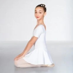 1st Position Hannah Skirted Leotard Cotton -Revolution Shop white q12 white 1