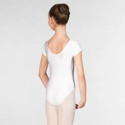 1st Position Pippa Cap Sleeved Leotard -Revolution Shop white q51a wht back 1