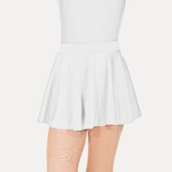 Roch Valley Nylon Lycra Circular Short Skirt -Revolution Shop white rvlcss white 1
